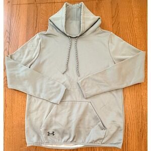Under Armour Funnel Neck Hoodie Womens Medium Gray Pullover Athletic Sweatshirt